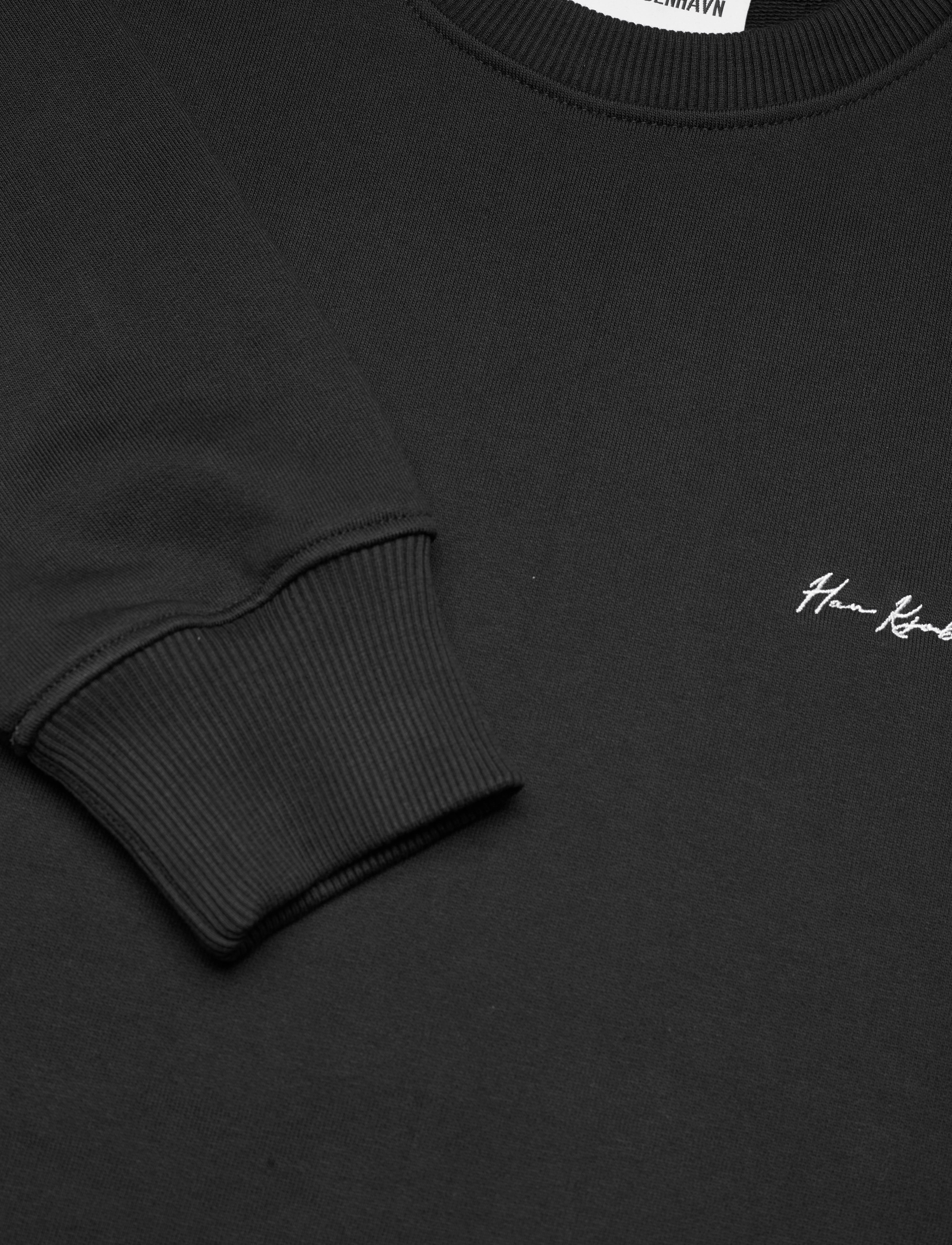 HAN Kjøbenhavn - Script Logo Regular Crewneck - black - 2