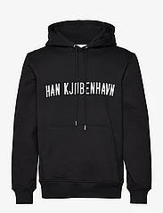 HAN Kjøbenhavn - HK Logo Regular Hoodie - megztiniai ir džemperiai - black - 0