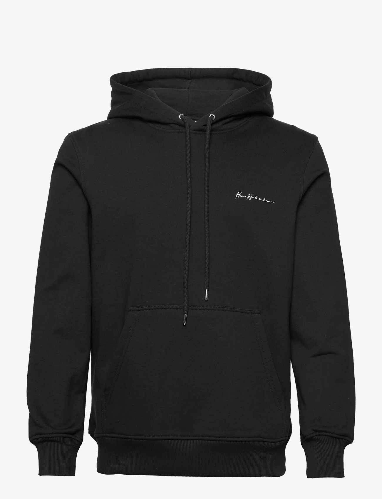 HAN Kjøbenhavn - Script Logo Regular Hoodie - truien en hoodies - black - 0