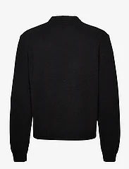 HAN Kjøbenhavn - Intarsia Logo Crewneck Knit - knitted round necks - black - 1