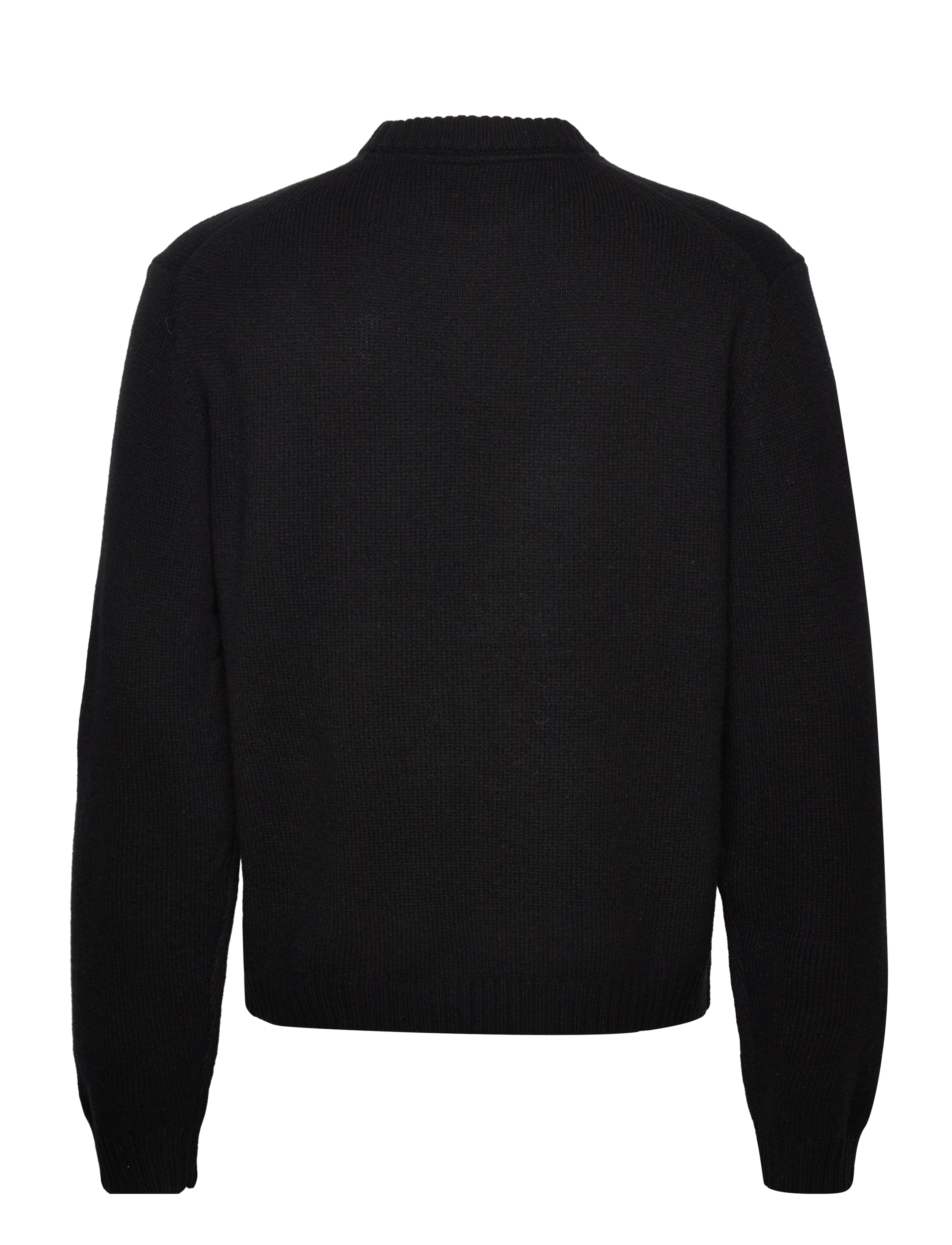 HAN Kjøbenhavn - Intarsia Logo Crewneck Knit - black - 1