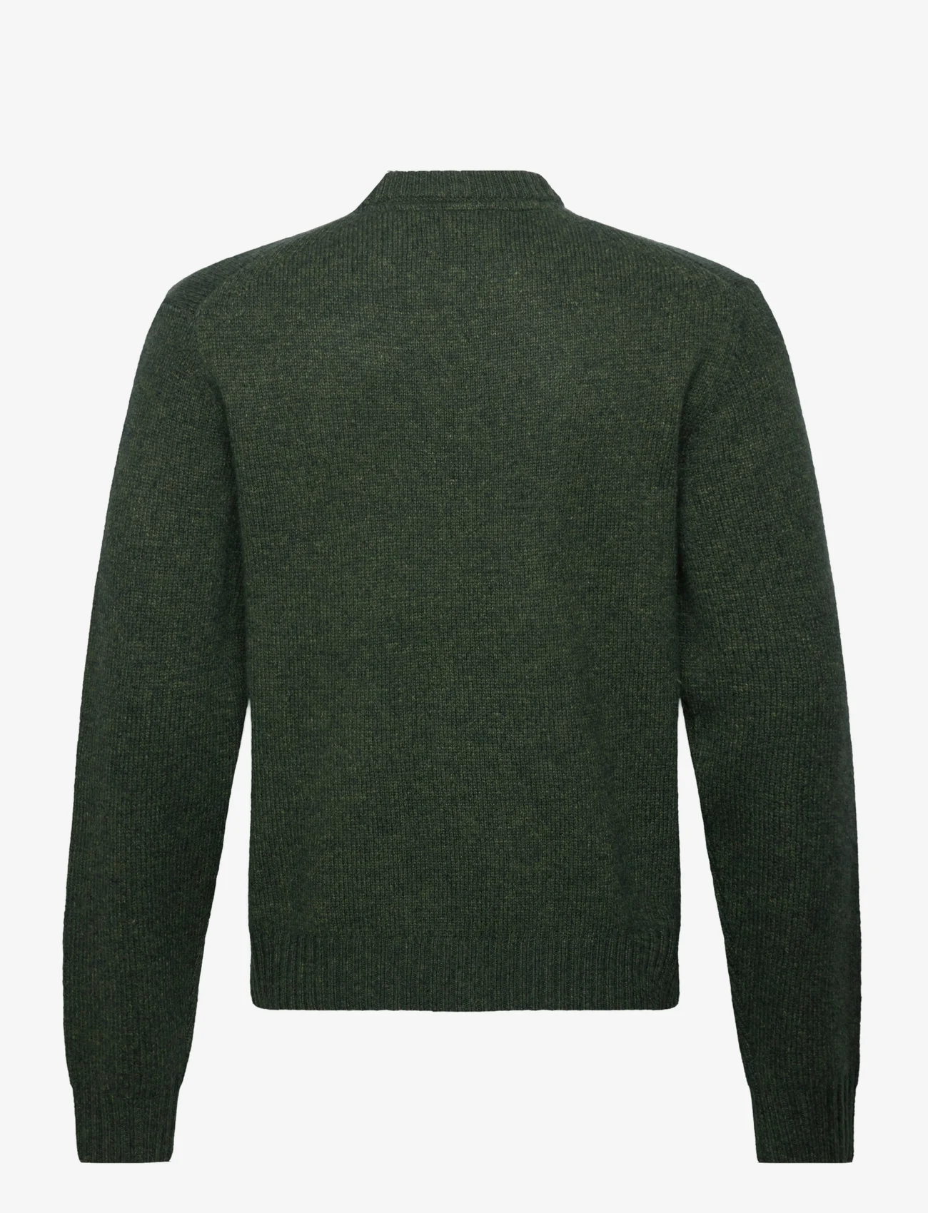 HAN Kjøbenhavn - Intarsia Logo Crewneck Knit - megztinis su apvalios formos apykakle - dark green - 1