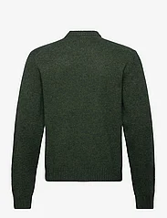 HAN Kjøbenhavn - Intarsia Logo Crewneck Knit - knitted round necks - dark green - 1