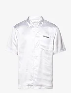 Logo Camp-Collar Shirt - WHITE