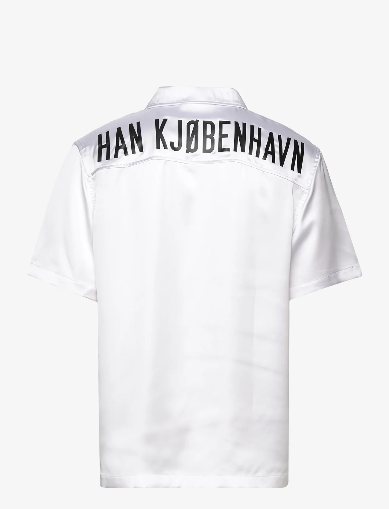 HAN Kjøbenhavn - Logo Camp-Collar Shirt - marškiniai trumpomis rankovėmis - white - 1