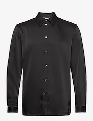 HAN Kjøbenhavn - Supper Satin Printed L/S Shirt - casual shirts - black - 0