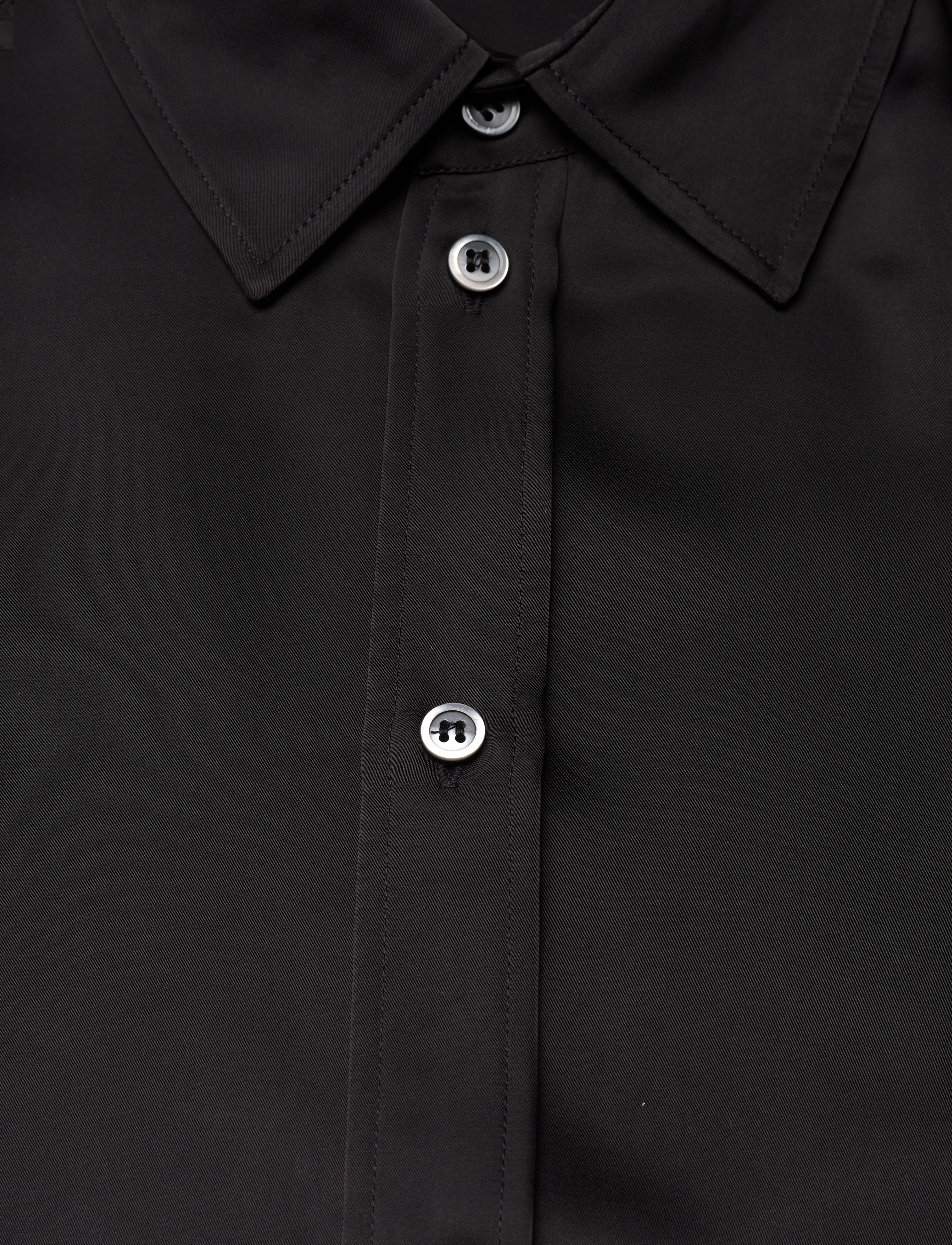 HAN Kjøbenhavn - Supper Satin Printed L/S Shirt - premium-styles - black - 2
