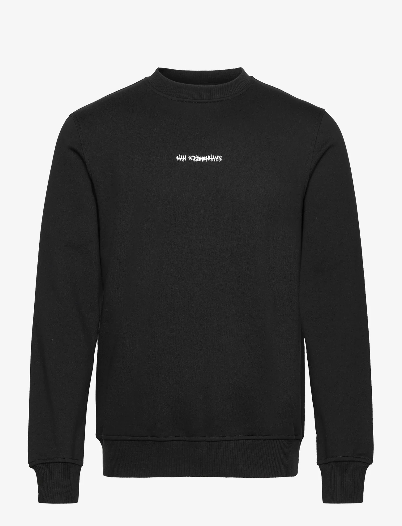 HAN Kjøbenhavn - Regular Crewneck Artwork - hoodies - black - 0