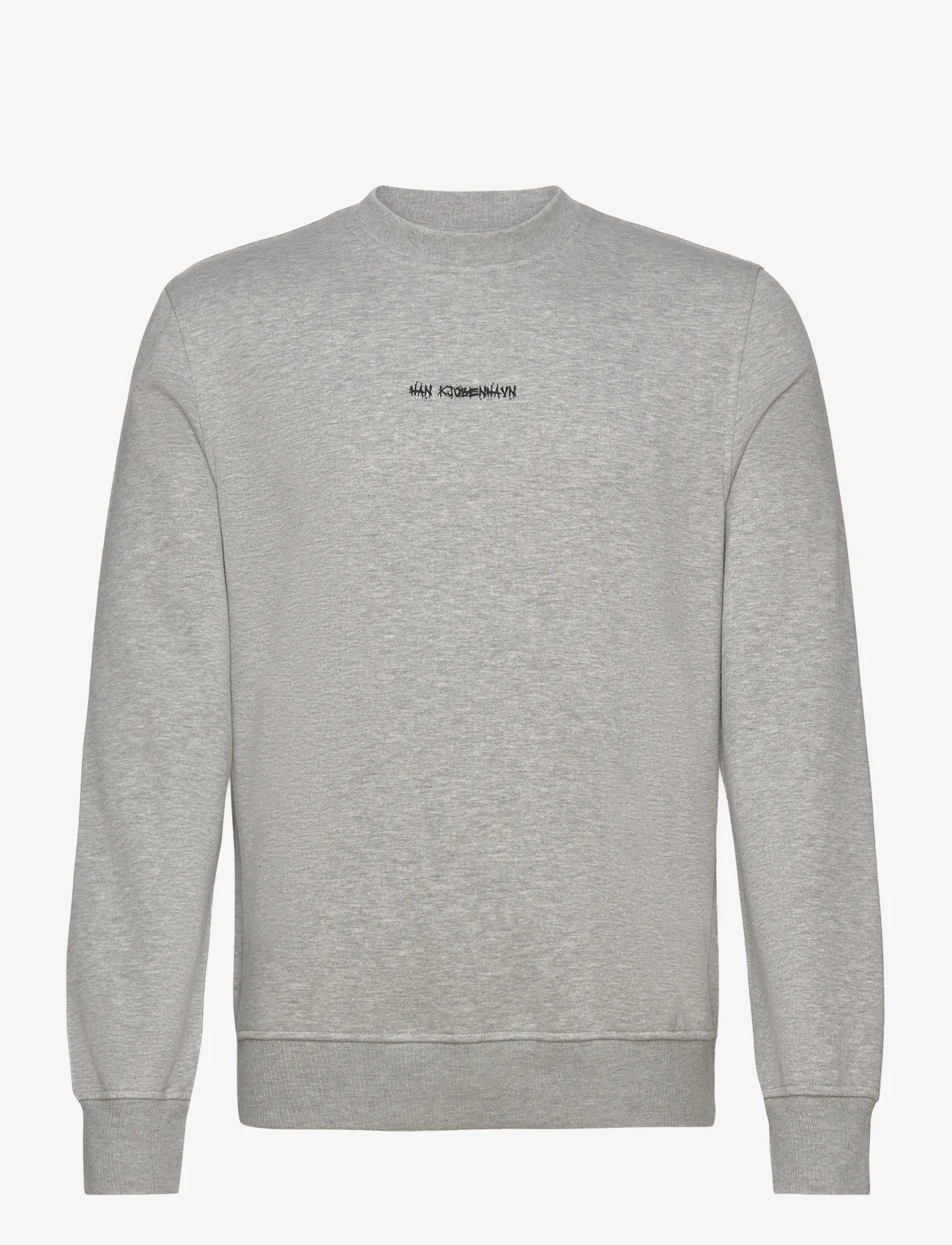 HAN Kjøbenhavn - Regular Crewneck Artwork - hoodies - grey melange - 0