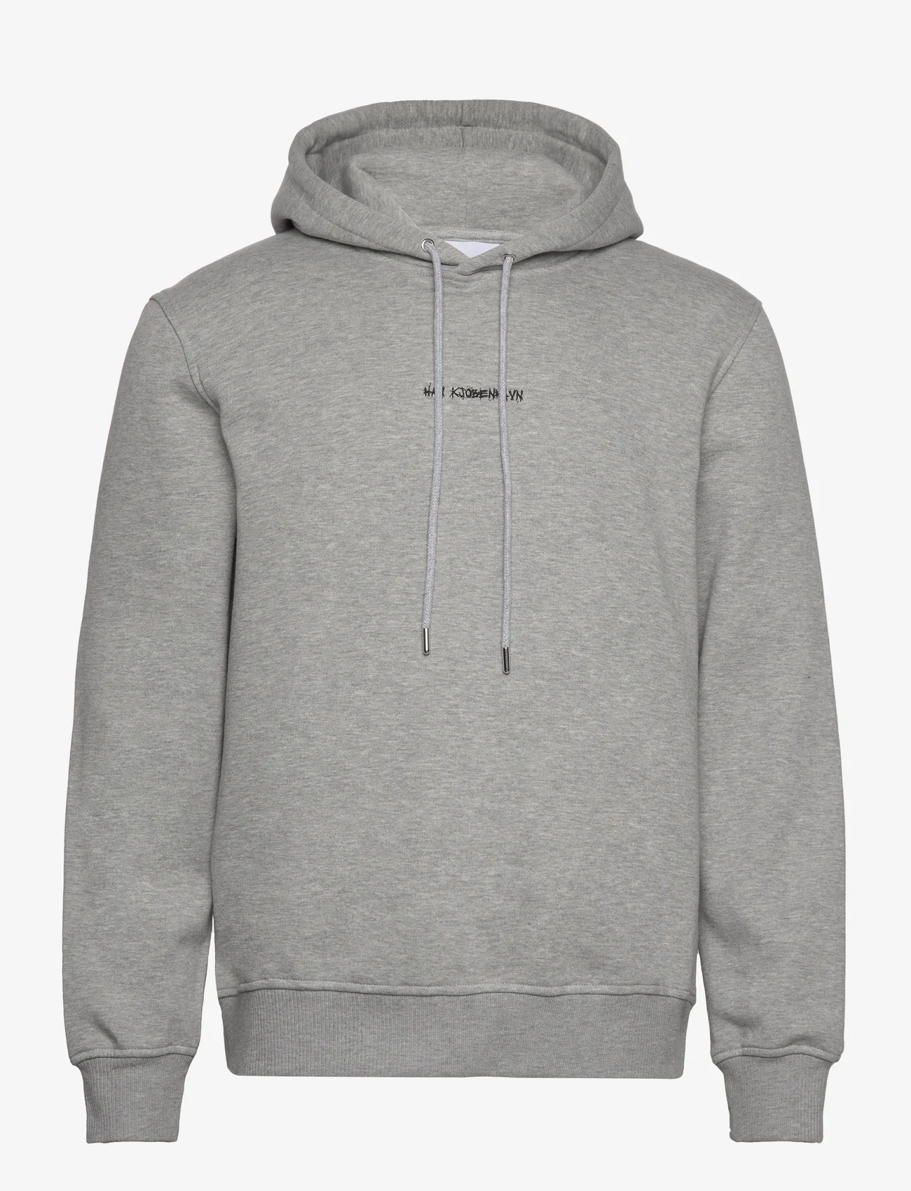 HAN Kjøbenhavn - Regular Hoodie Artwork - hoodies - grey melange - 0