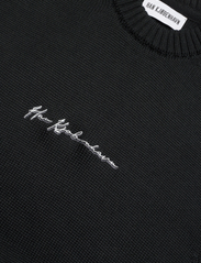 HAN Kjøbenhavn - Shadow Script Crewneck Knit - knitted round necks - black - 2