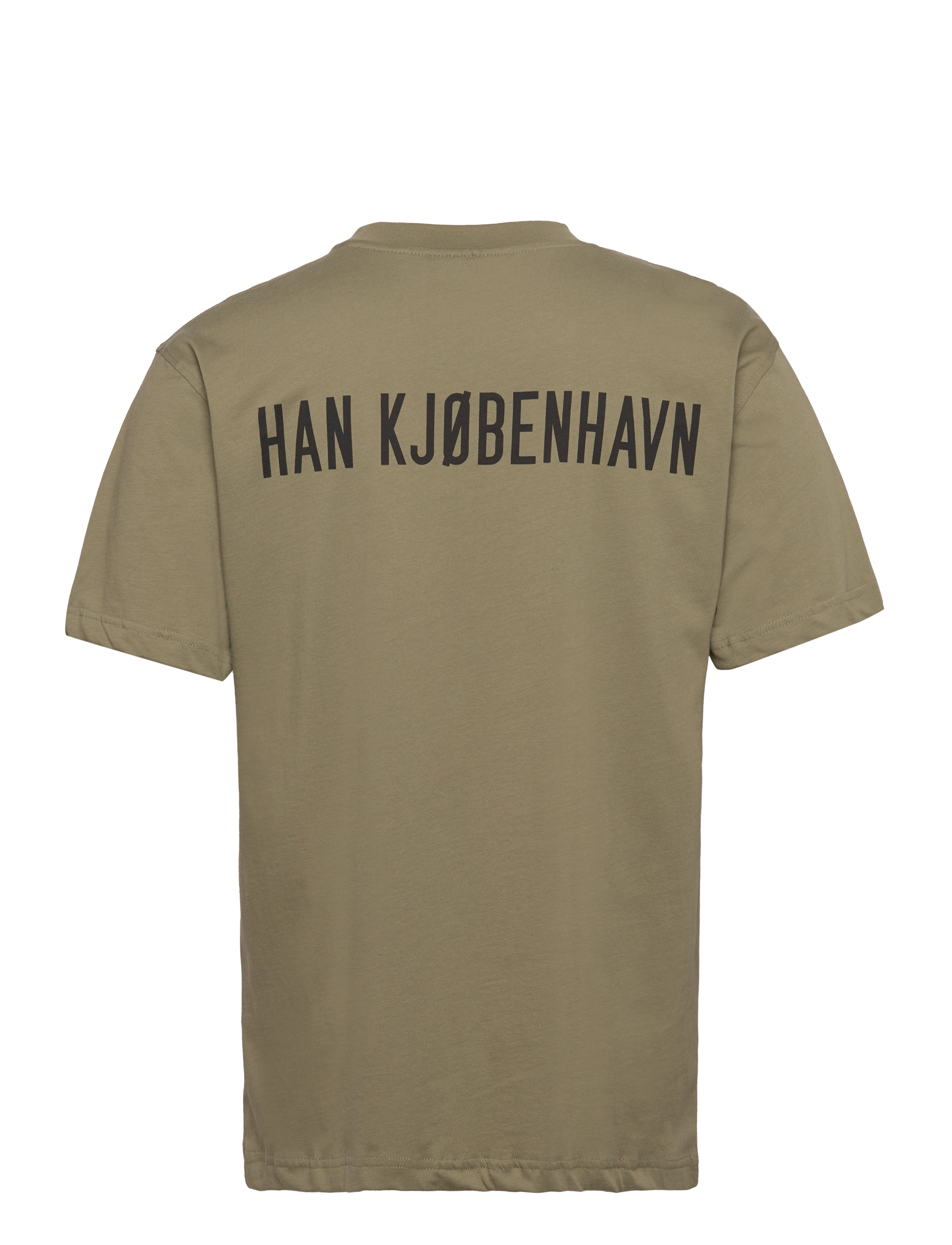 HAN Kjøbenhavn - Script Logo Boxy S/S Tee - army green - 1
