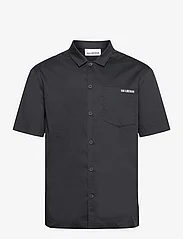 HAN Kjøbenhavn - Logo Camp-Collar Shirt - krekli ar īsām piedurknēm - black - 0