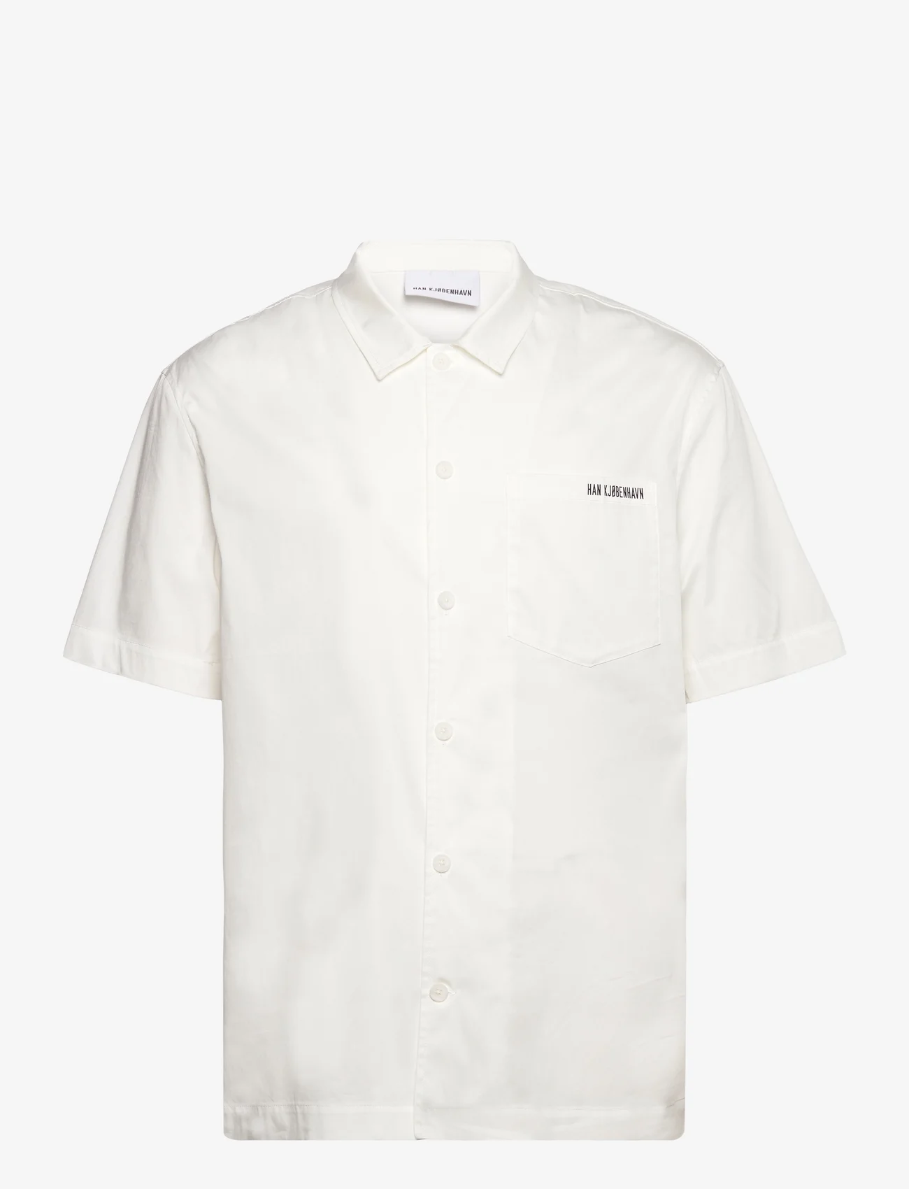 HAN Kjøbenhavn - Logo Camp-Collar Shirt - overhemden met korte mouw - white - 0