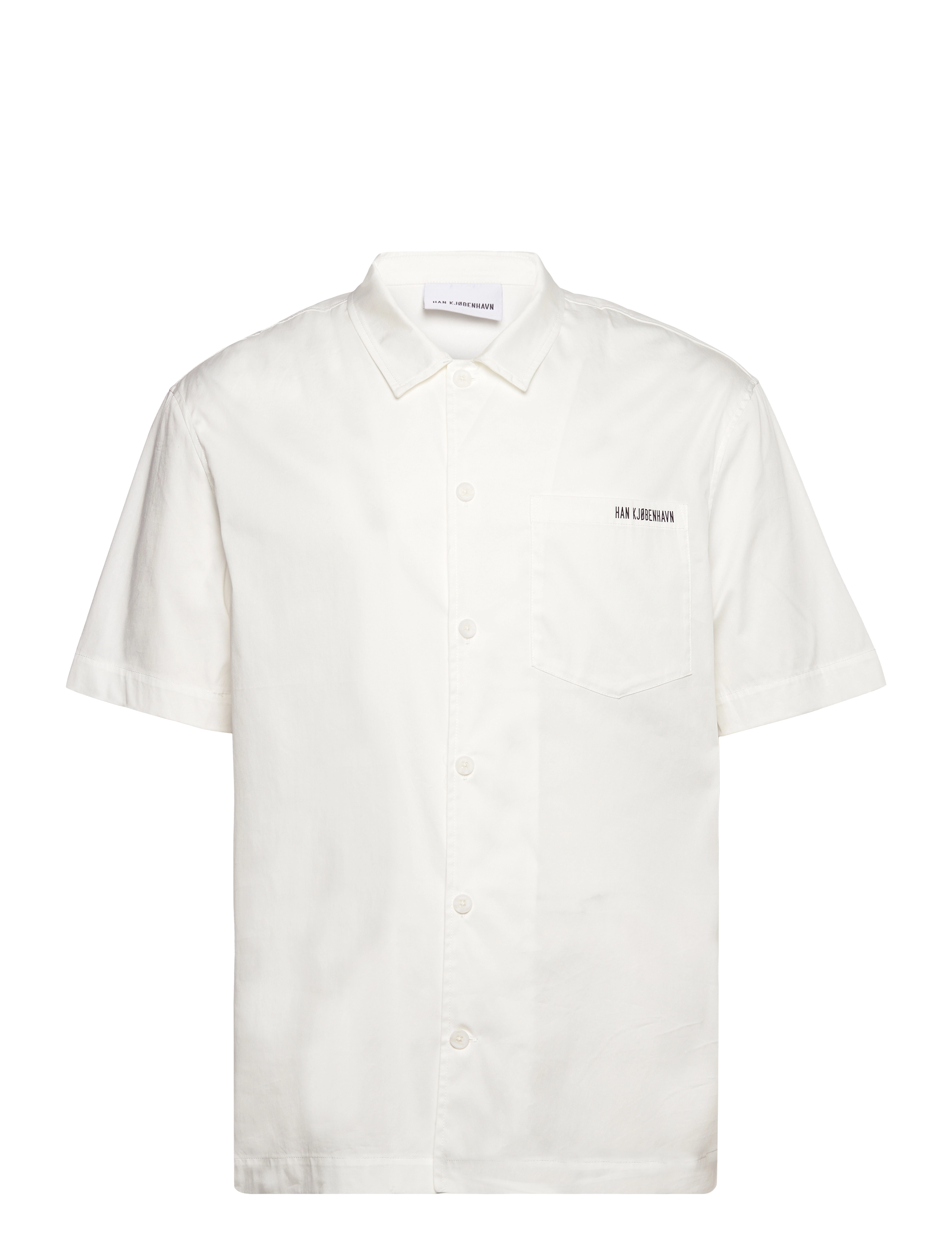 HAN Kjøbenhavn Logo Camp-Collar Shirt - HAN Kjøbenhavn Clothing - WHITE / white