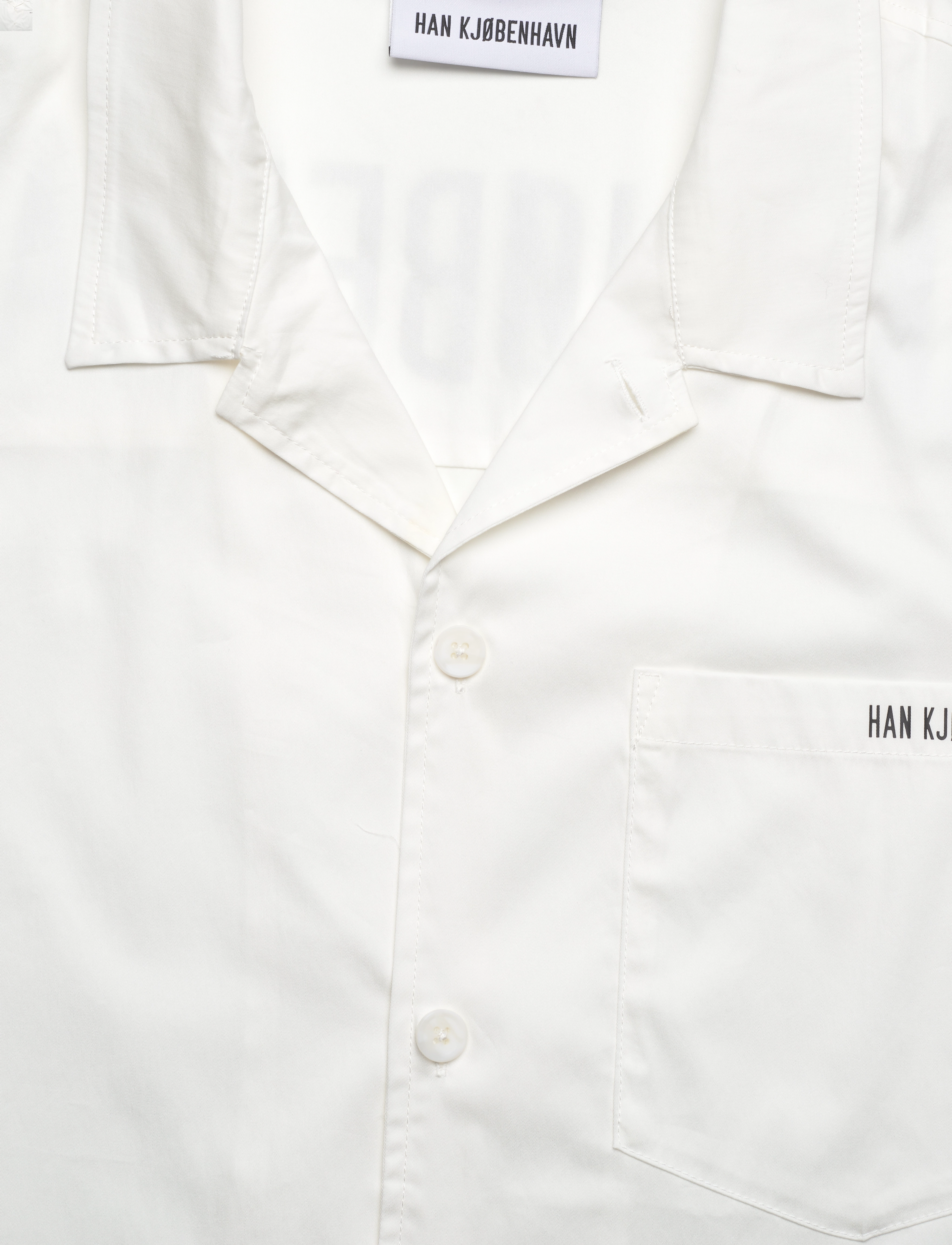 HAN Kjøbenhavn - Logo Camp-Collar Shirt - kurzarmhemden - white - 2
