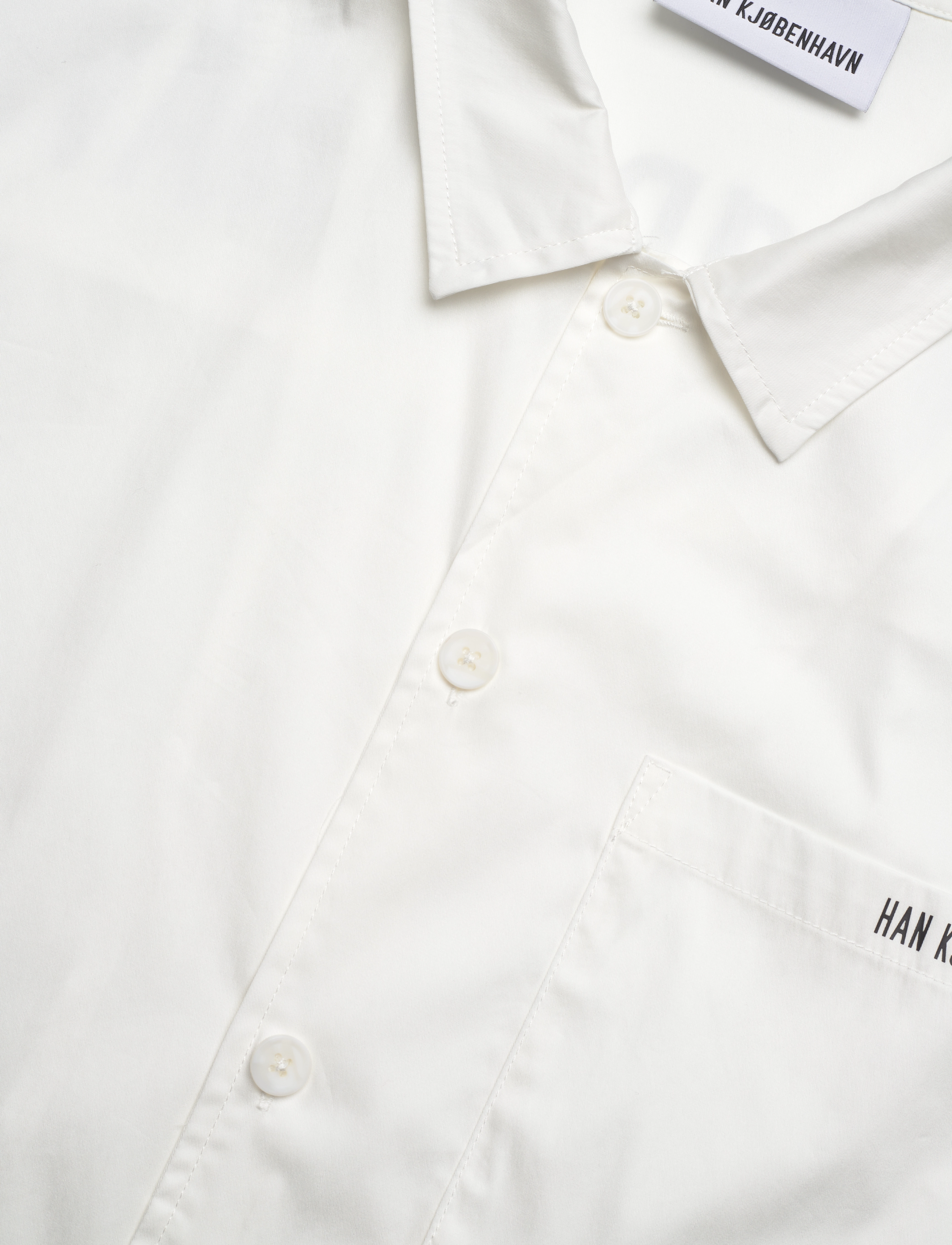 HAN Kjøbenhavn - Logo Camp-Collar Shirt - kurzarmhemden - white - 3