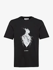 HAN Kjøbenhavn - Heart Monster Regular Tee S/S - short-sleeved t-shirts - black - 0