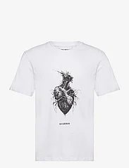 HAN Kjøbenhavn - Heart Monster Regular Tee S/S - kortærmede t-shirts - optic white - 0