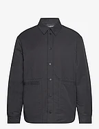 Oversized Padded Overshirt - BLACK