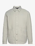 Oversized Padded Overshirt - LIGHT GREY