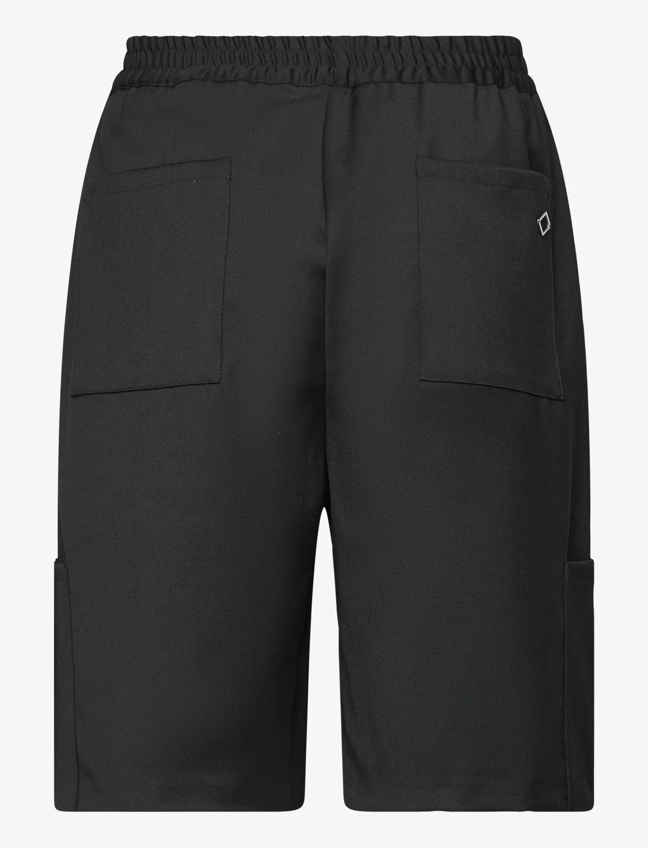 HAN Kjøbenhavn - Wool Elasticated Wide Leg Shorts - shorts - black - 1