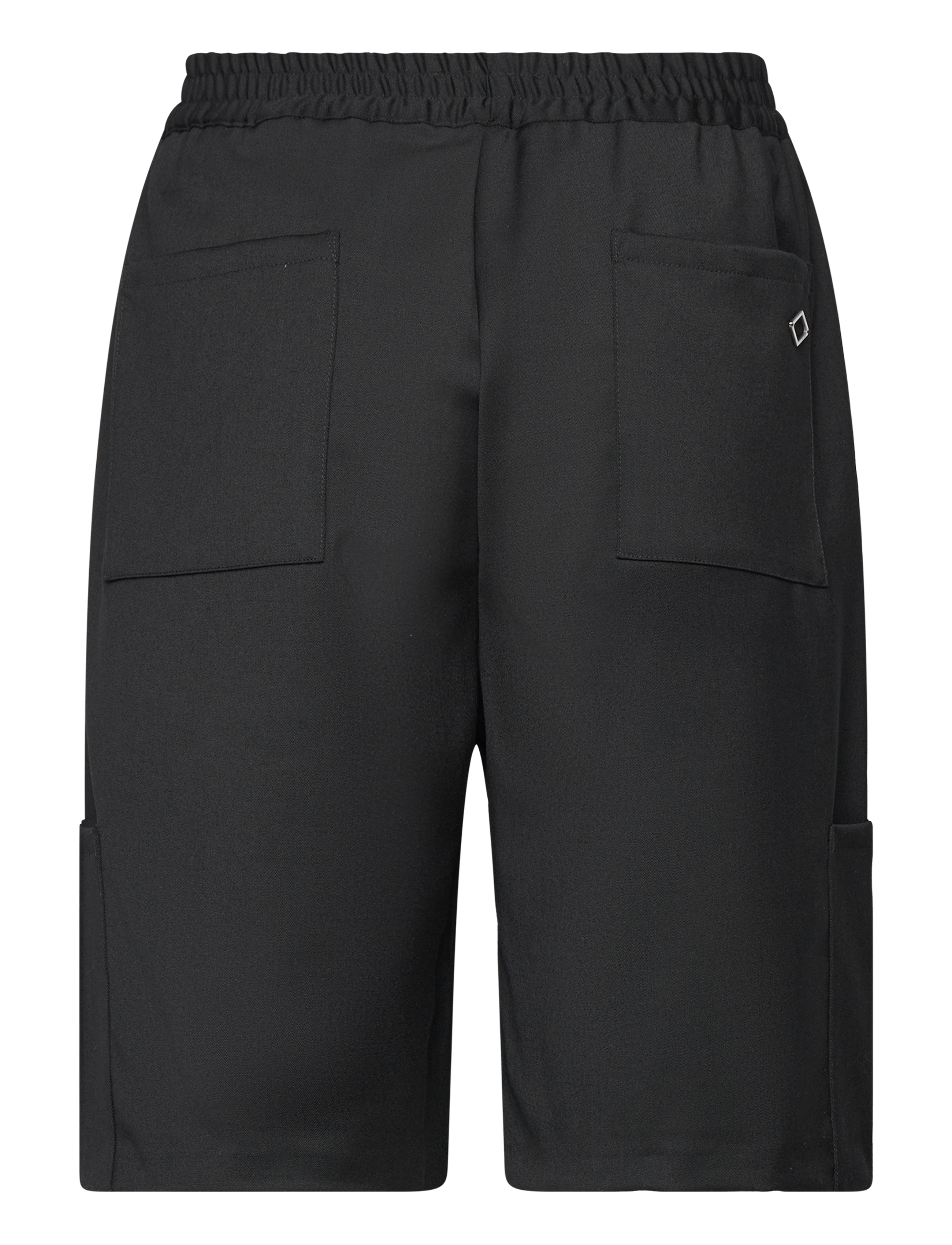 HAN Kjøbenhavn - Wool Elasticated Wide Leg Shorts - cargo shorts - black - 1