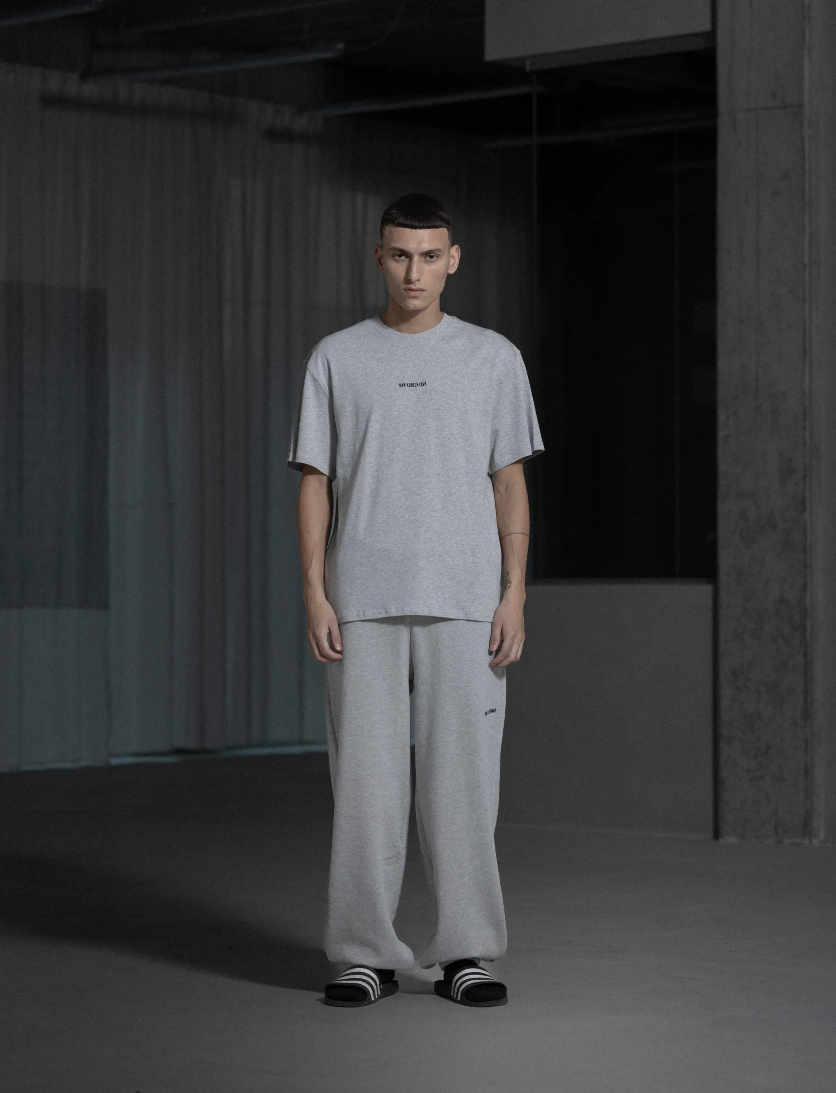 HAN Kjøbenhavn Daily Oversized Tee - T-shirty - GREY MELANGE / grey