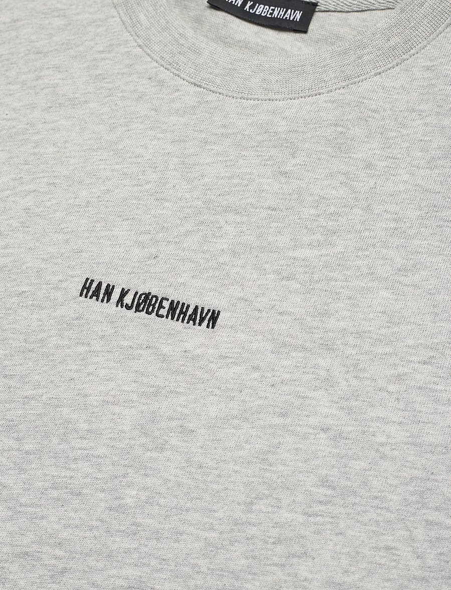 HAN Kjøbenhavn - Daily Oversized Tee - lühikeste varrukatega t-särgid - grey melange - 4