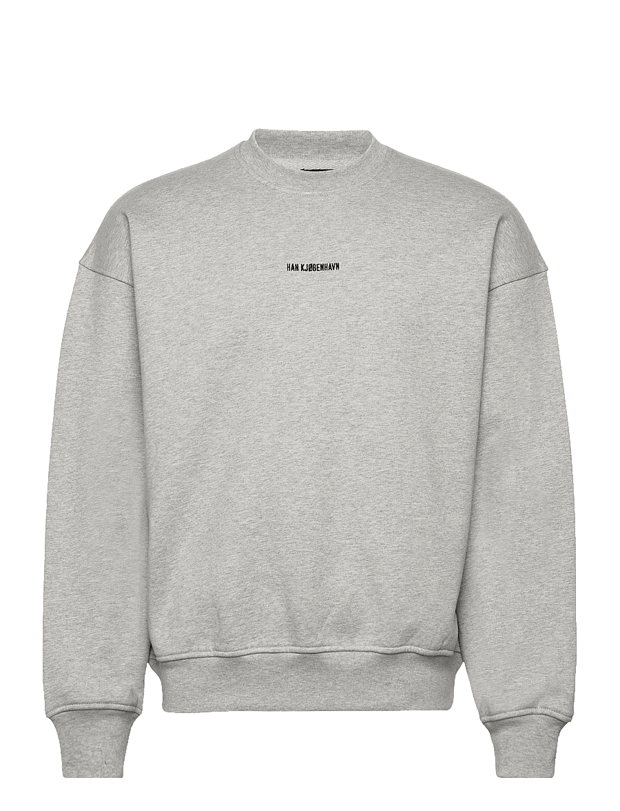 HAN Kjøbenhavn - Daily Oversized Crew Neck - urlaubsfavoriten - grey melange - 1