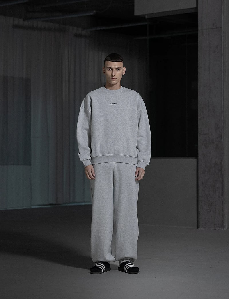 HAN Kjøbenhavn - Daily Oversized Crew Neck - puhkuse põhitooted - grey melange - 0