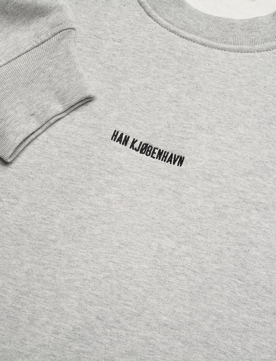 HAN Kjøbenhavn - Daily Oversized Crew Neck - urlaubsfavoriten - grey melange - 4