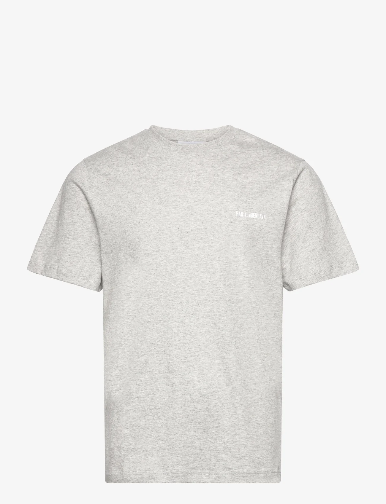 HAN Kjøbenhavn - Regular T-shirt Short sleeve - kortærmede t-shirts - grey melange - 0