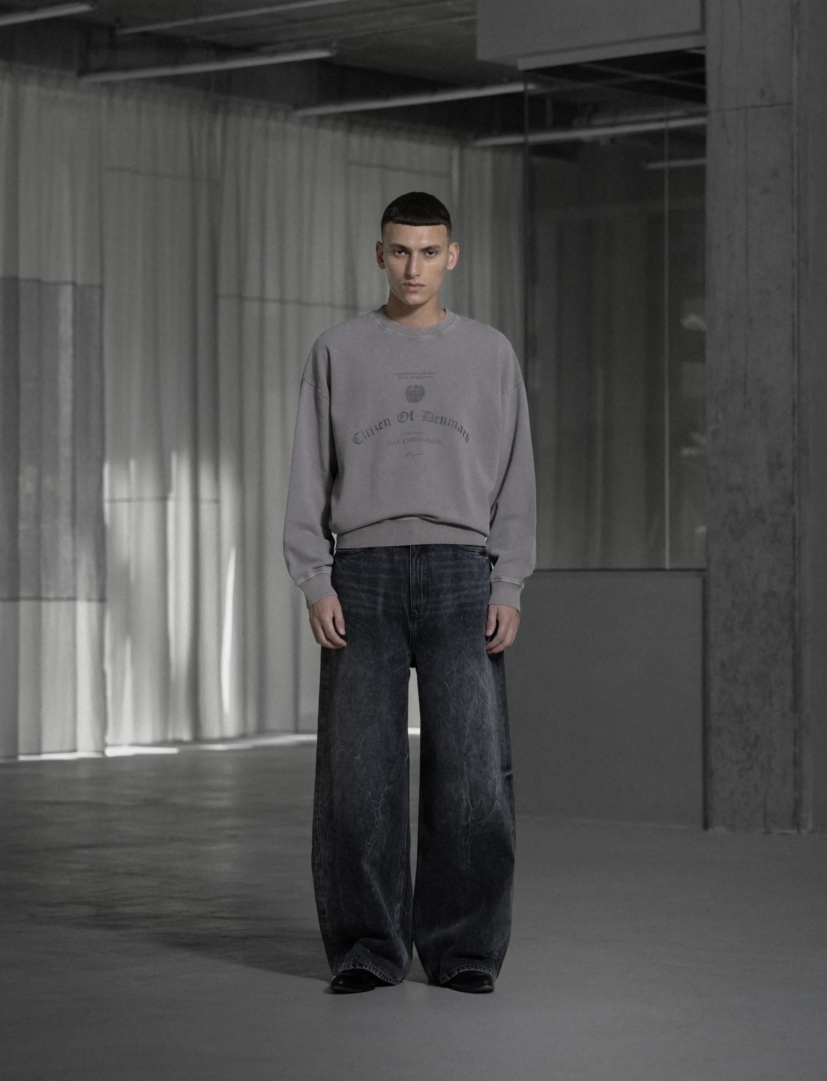 HAN Kjøbenhavn Baggy Denim Jeans, 30, Black, Jeans > Afslappede, Herre