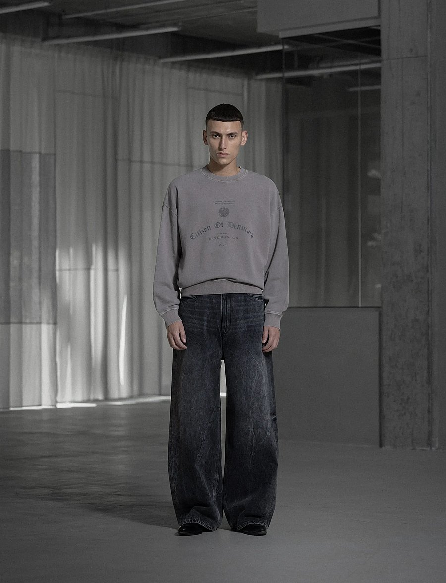 HAN Kjøbenhavn - Baggy Denim Jeans - loose jeans - black vein - 0