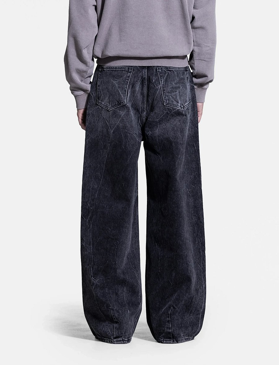 HAN Kjøbenhavn - Baggy Denim Jeans - loose jeans - black vein - 3
