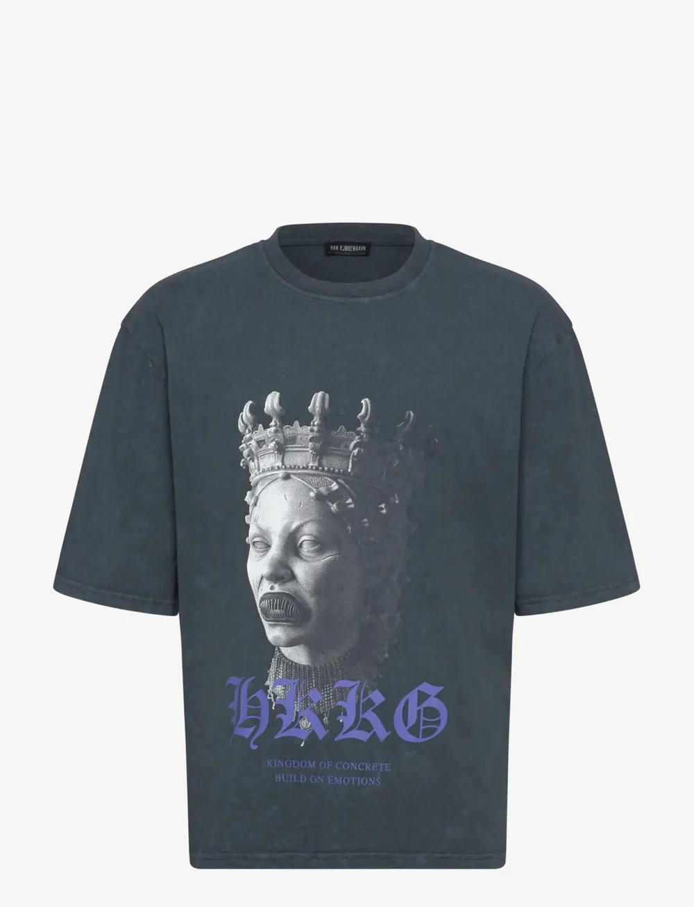 HAN Kjøbenhavn - Oversized Sculpture Tee - kurzärmelig - anthracite black - 0