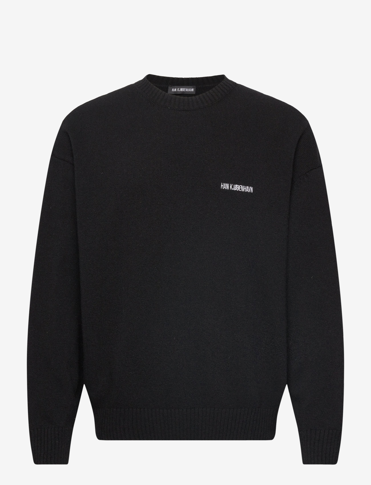 HAN Kjøbenhavn - Logo Relaxed Knit Sweater - black - 0