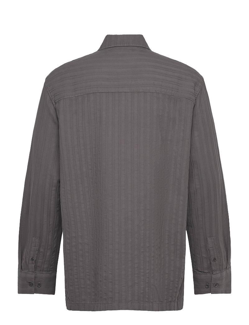 HAN Kjøbenhavn - Relaxed Striped Shirt - vabaajasärgid - warm dark grey - 1