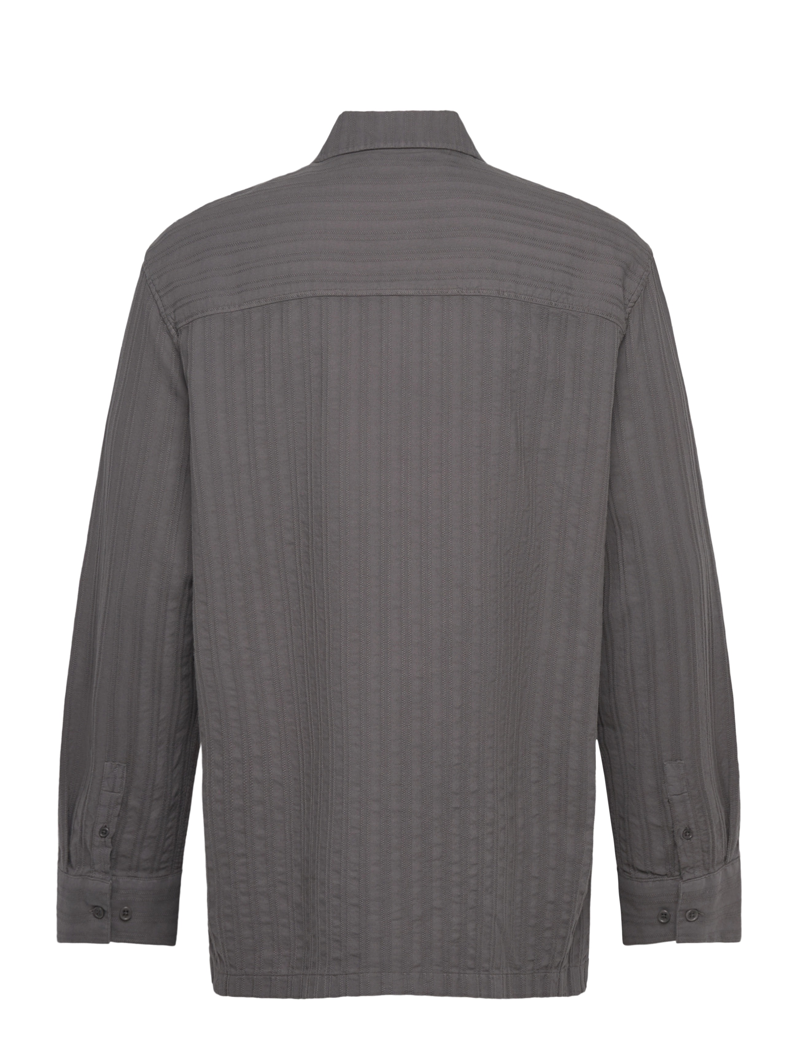 HAN Kjøbenhavn - Relaxed Striped Shirt - vabaajasärgid - warm dark grey - 1
