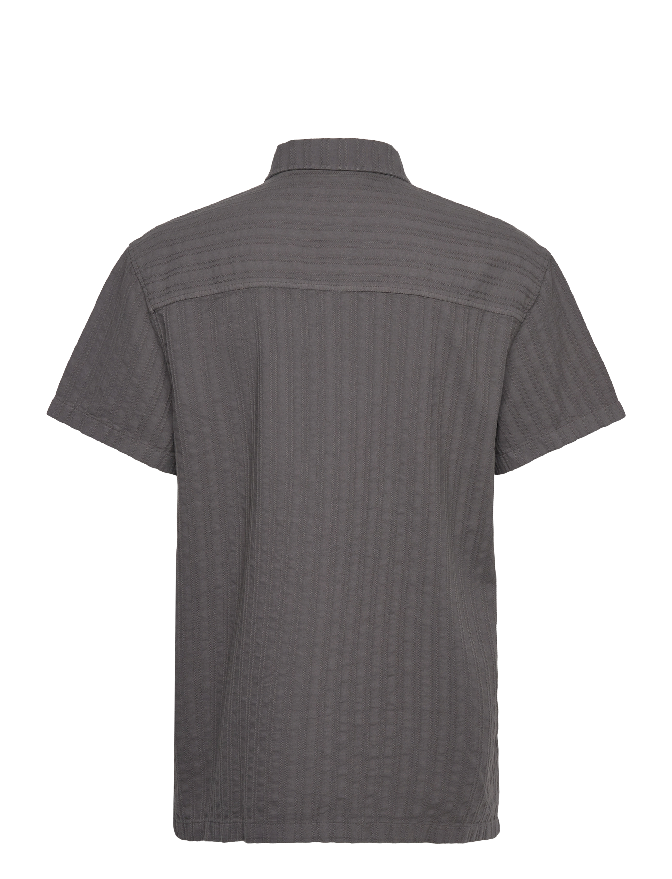 HAN Kjøbenhavn - Relaxed Striped Shirt SS - chemises à manches courtes - dark grey - 1