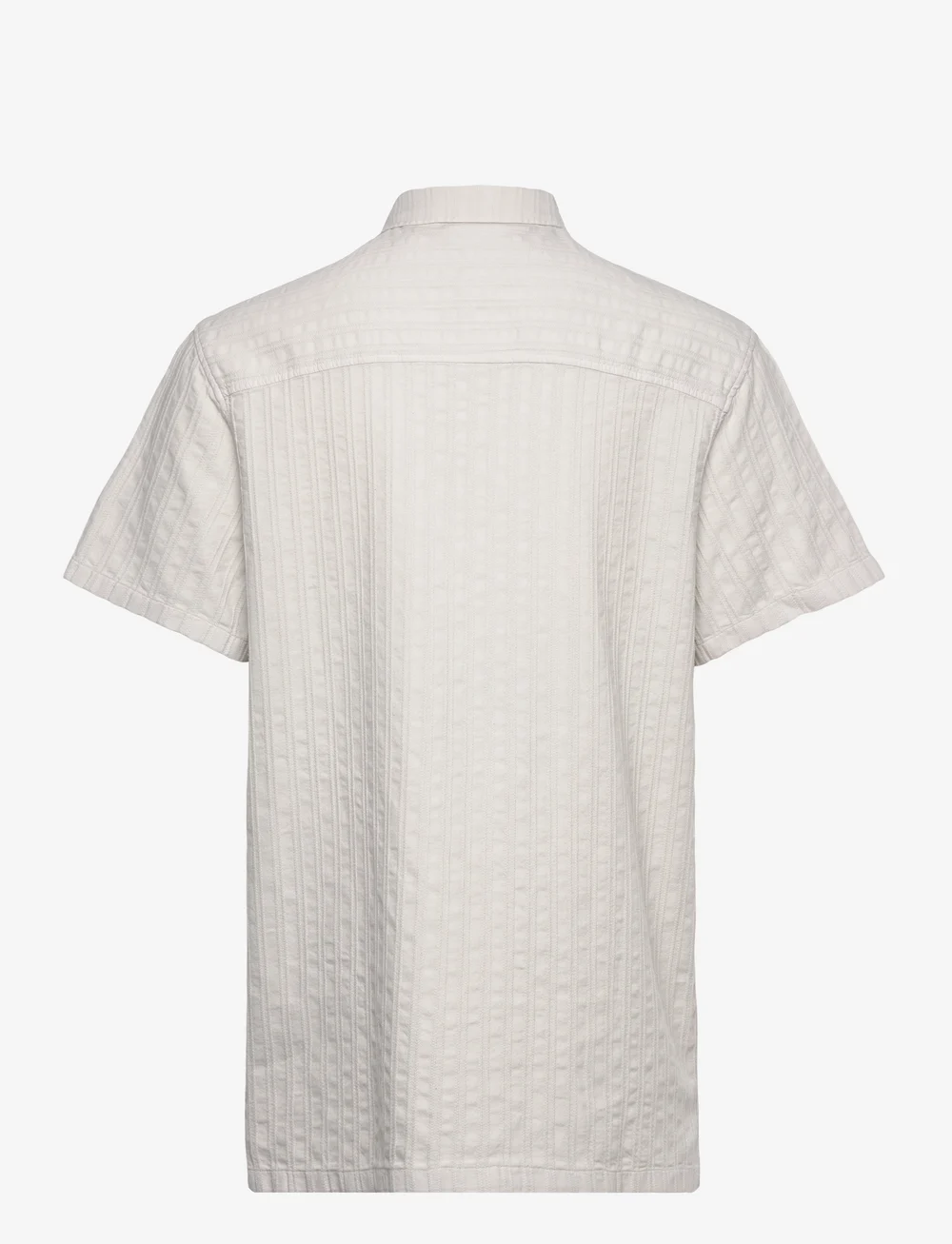 HAN Kjøbenhavn - Relaxed Striped Shirt SS - krekli ar īsām piedurknēm - light grey - 1