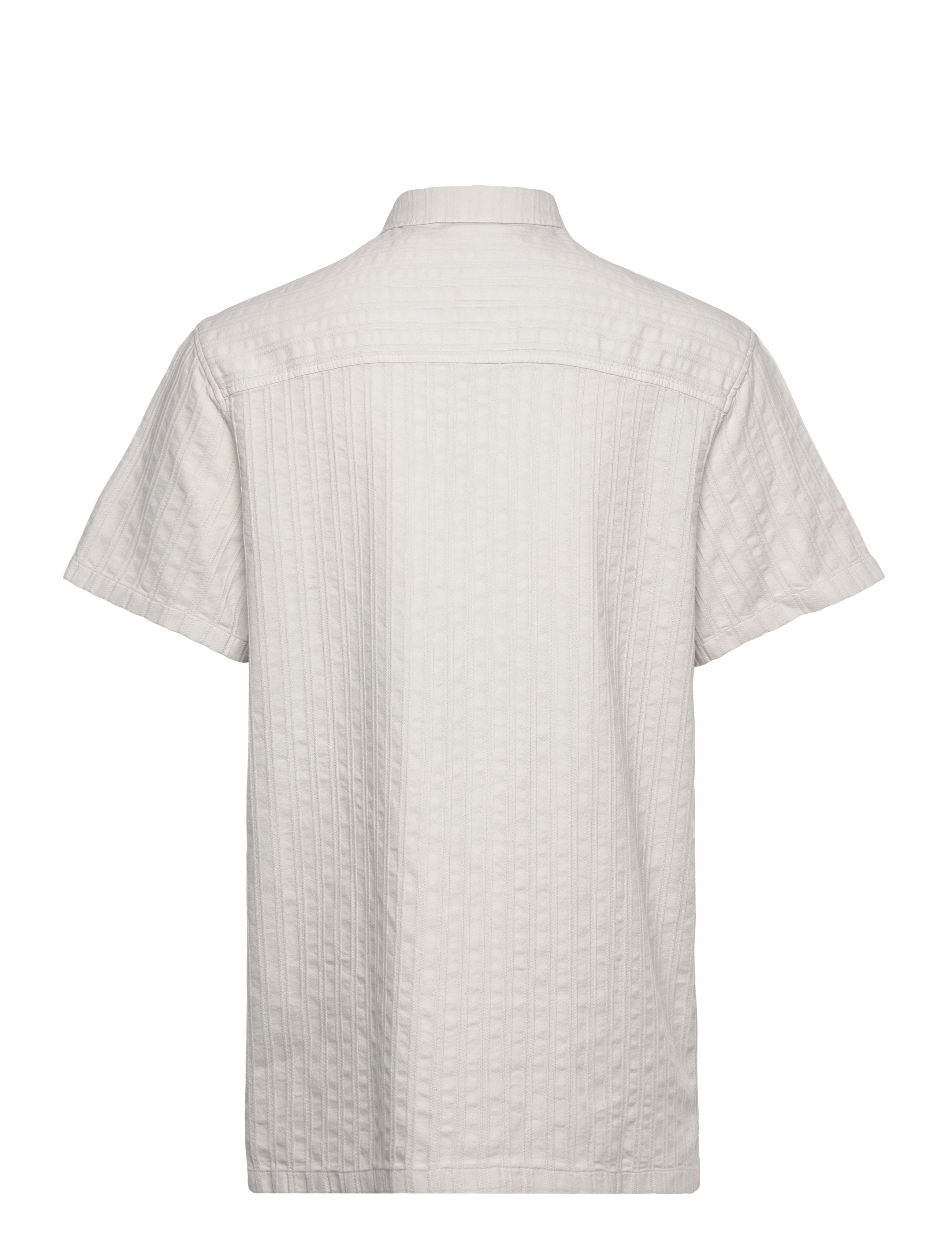 HAN Kjøbenhavn - Relaxed Striped Shirt SS - chemises à manches courtes - light grey - 1