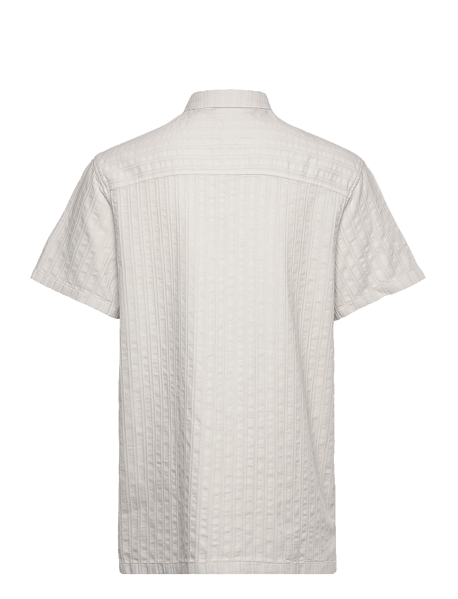 HAN Kjøbenhavn - Relaxed Striped Shirt SS - chemises à manches courtes - light grey - 1