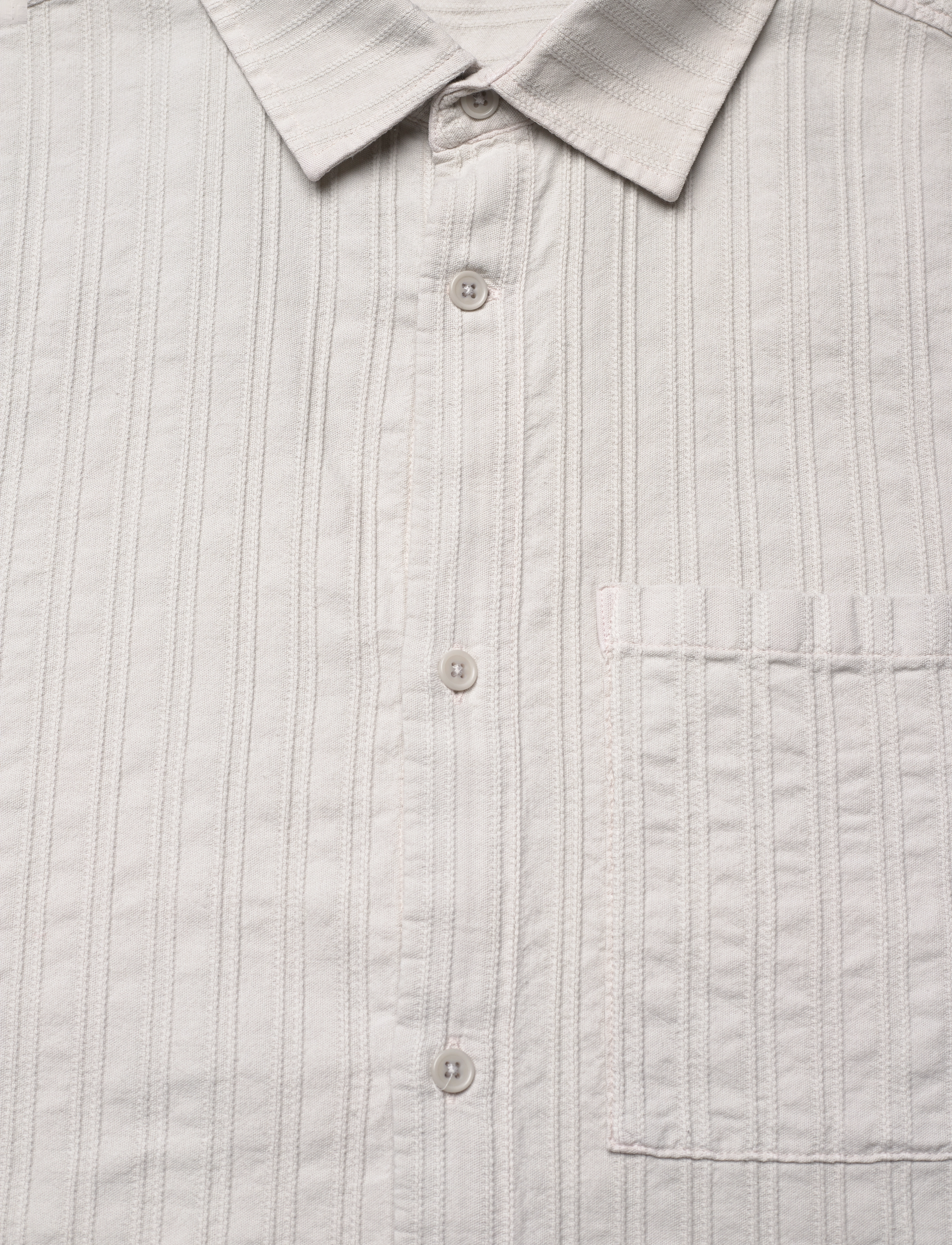 HAN Kjøbenhavn - Relaxed Striped Shirt SS - chemises à manches courtes - light grey - 2