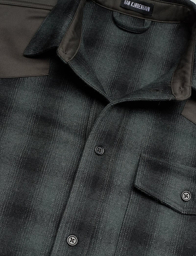 HAN Kjøbenhavn - Patch Army Shirt - flanellskjortor - dark grey - 3