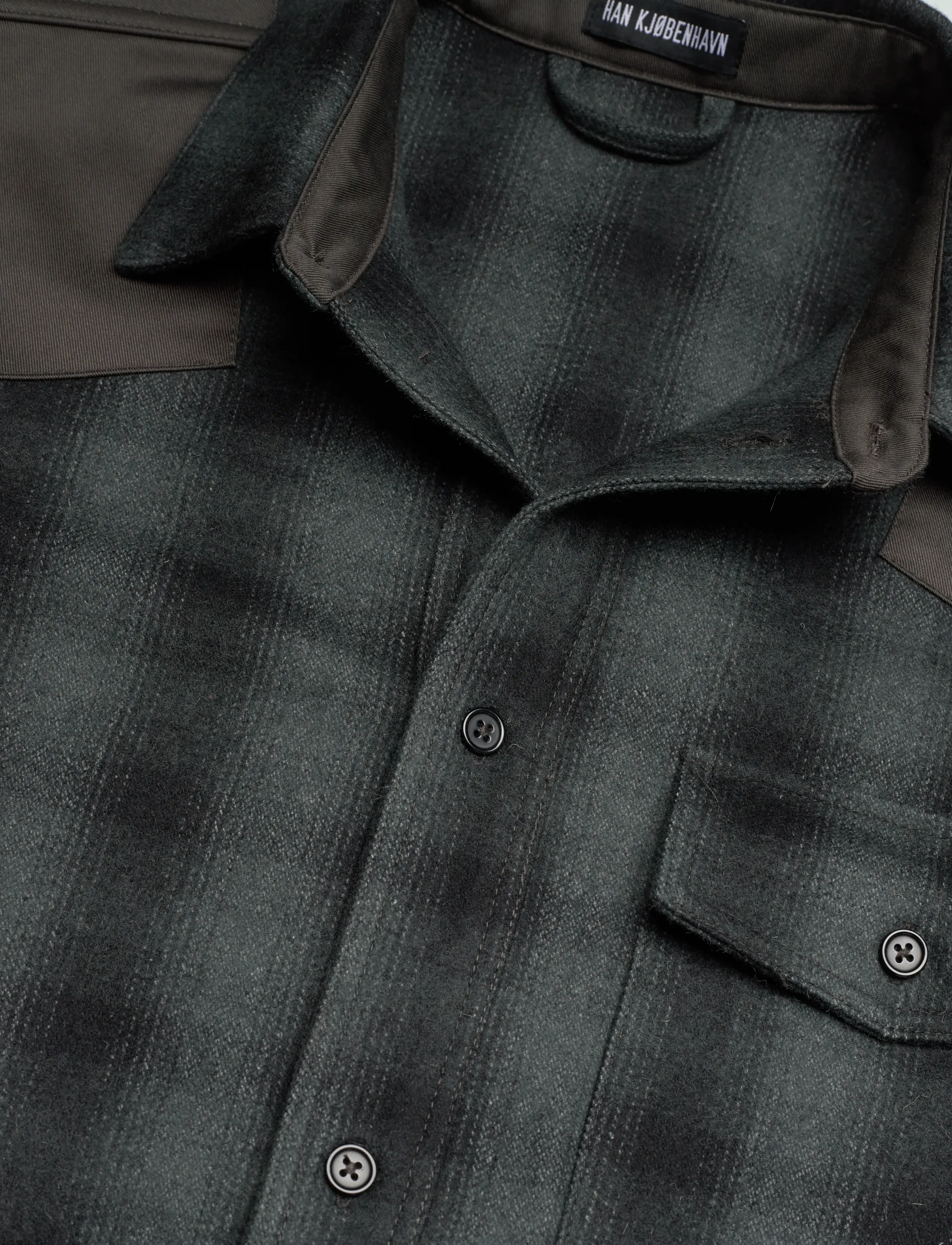 HAN Kjøbenhavn - Patch Army Shirt - flanell-hemden - dark grey - 3