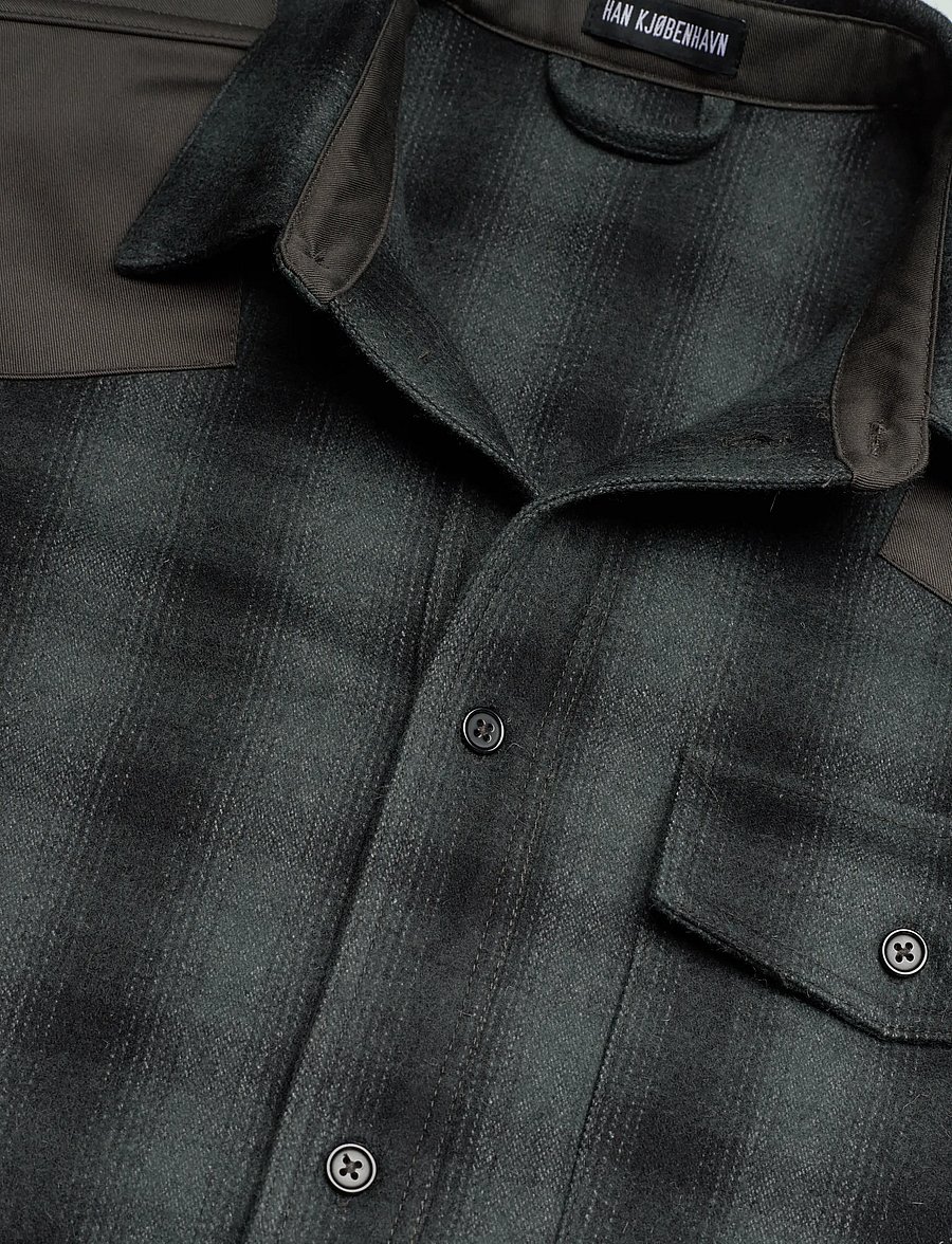 HAN Kjøbenhavn - Patch Army Shirt - flanell-hemden - dark grey - 3