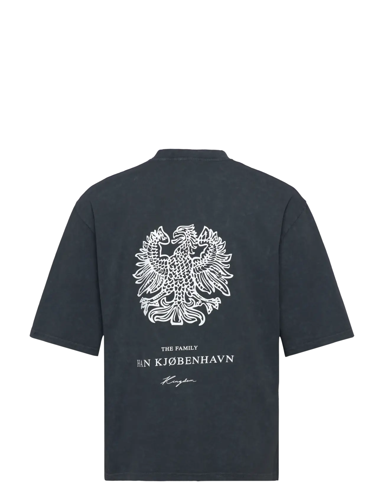 HAN Kjøbenhavn - Monogram Oversized Tee - anthracite black - 1