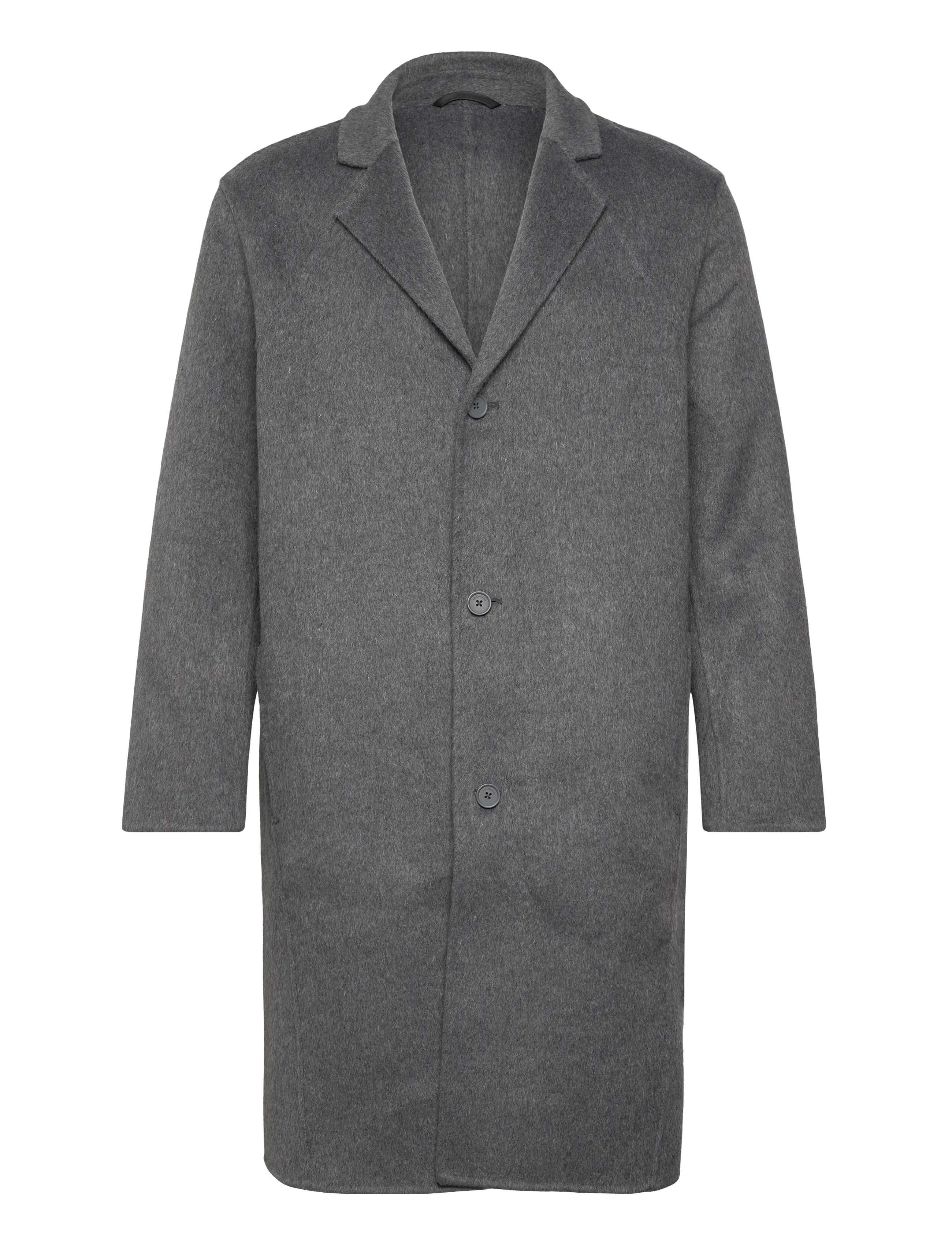 HAN KJØBENHAVN Diamond-Detailed Mantel Grau - 52 - Herren